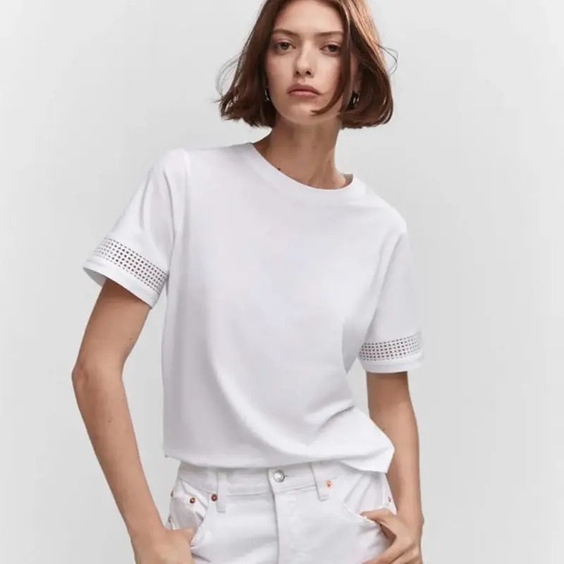 冰丝褶皱垂感圆领长袖T恤男宽松薄款高级感v领男装上衣